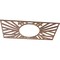 Ekena Millwork Hoover Wood Fretwork Pierced Ceiling Medallion, Walnut, 32"W x 16"H x 11 7/8"ID x 3/8"T CMWP32X16X0375HOWA - alternate 2